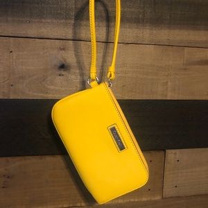 Calvin Klein wristlet yellow wallet